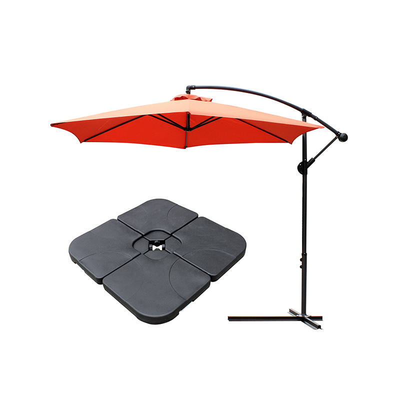 Visící deštník patio sluneční sluneční stín Offset Outdoor Market w/ Cross Base